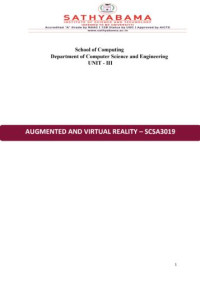 Augmented and Virtual Reality