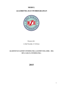 MODUL ALGORITMA DAN PEMROGRAMAN