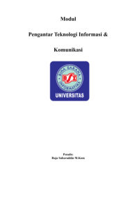 Modul Pengantar Teknologi Informasi &Komunikasi