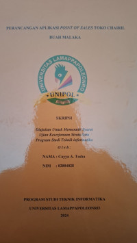 PERANCANGAN APLIKASI POINT OF SALES TOKO CHAIRIL BUAH MALAKA