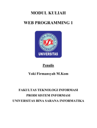 WEB PROGRAMMING 1